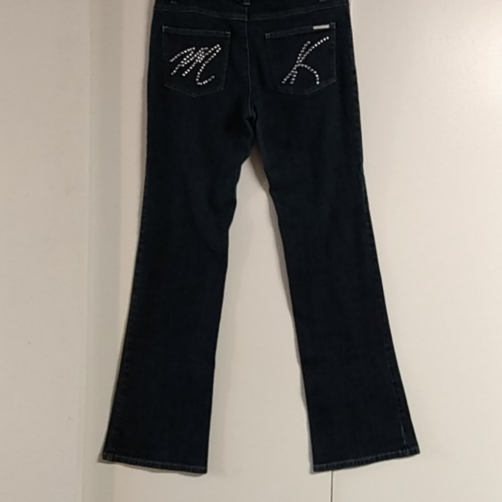 Michael Kors Dark Denim Alpha Pocket Bling Jeans